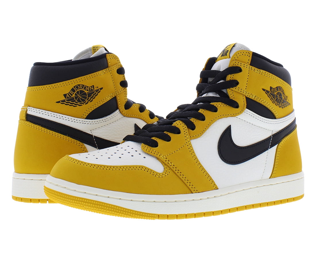 Nike Air Jordan 1 High OG DZ5485-701 Sneaker Men's Yellow Ochre Leather PRO147 (10,Yellow)