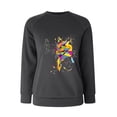 thumbnail image 3 of Women's Casual Round Neck Raglan Long Sleeved Colorful Sunflower Cat Print Pullover Sweatshirt Sweater Beach Sweaters Women Distressed Plain Sweatshirt Cute Fall Shirt Cute Sweatshirts Fall Women, 3 of 4