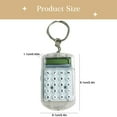 thumbnail image 3 of Mini Calculator Keychain, Pocket Size Calculator with Flip Cover, Portable for School, Office, Home, Lightweight & Stylish (White) 2.4x2.4x0.43", 3 of 9