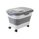 thumbnail image 1 of Contenedor de almacenamiento de alimentos para mascotas, perros y gatos, caja de arroz, tanque a prueba de fugas, contenedor de granos Gris, 1 of 9