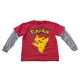 thumbnail image 1 of Poke-21 Pikachu Enfants Enfants Pokemon Chandail T-shirt Bleu Manches Longues m, 1 of 1