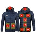thumbnail image 2 of DODADAWANJ Heated Jacket for Men Winter Rechargeable Electric Heated Jackets 4 Heating Zones Big and Tall Full Zip Coats Snow Outdoor Active Coat (Battery not Included) XL, 2 of 3