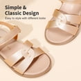 thumbnail image 2 of Sandalia DREAM PAIRS SDSD223K Dorada con Tiras Planas para Niñas Talla 5T, 2 of 7