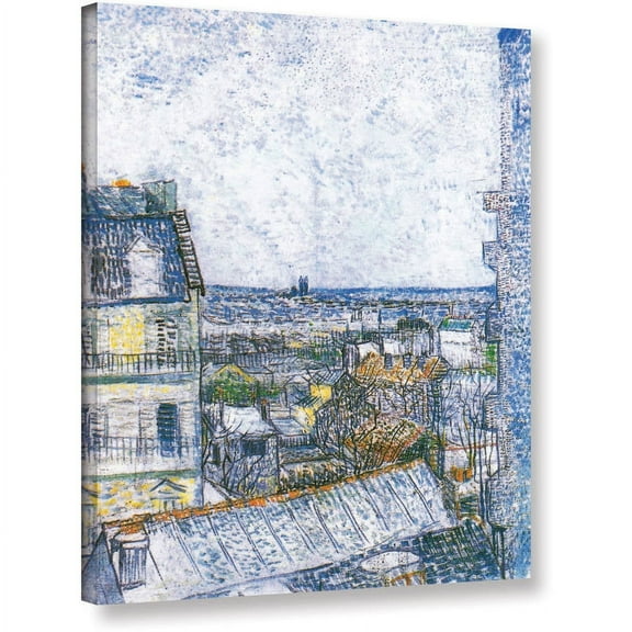 Vangogh "Wall Paris From Vincent's Room" Wrapped Canvas Art