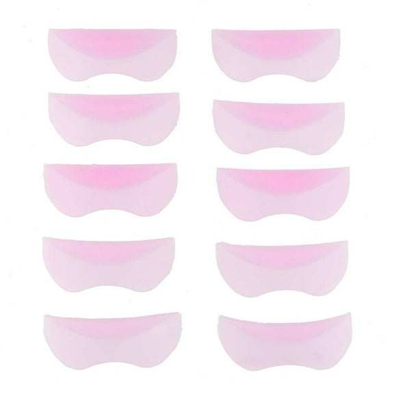 PAMINGONO Silicone Pad For Eyelash Perming Pink 10Pcs Easy to Clean 2x0.4x0.04In