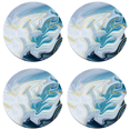 thumbnail image 1 of Posavasos de mármol para bebidas, posavasos de cerámica abstractos modernos absorbentes, parte posterior de corcho con purpurina, 1 of 5