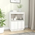 thumbnail image 1 of vidaXL Sideboard White 60x34x75 cm Solid Wood Pine, 1 of 5