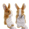 thumbnail image 4 of CATIEBYE Brown Bunny Animal Puppet for Storytelling, Soft Plush Hand Puppet for Kids, 1 Piece, 4 of 6