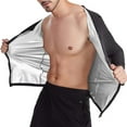 thumbnail image 3 of Dpytoraw Men Sports Long Sleeve Sweat Vest Fitness Belly Zip Shapewear, 3 of 5