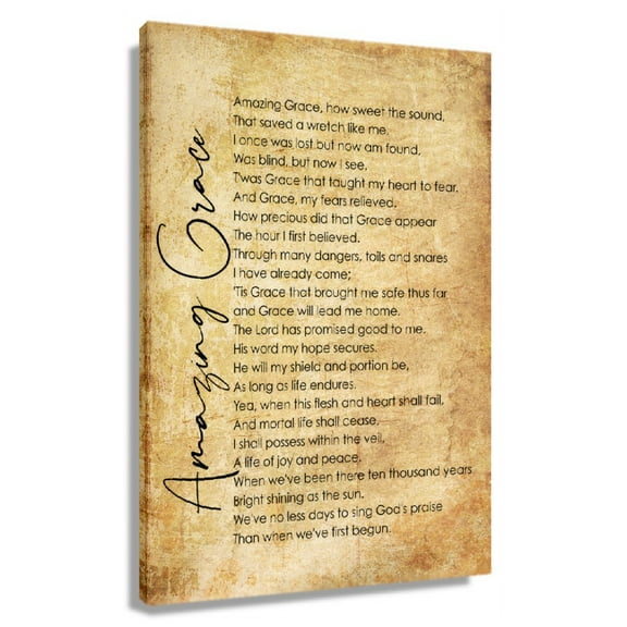 Amazing Grace Bible Quote Wall Art Scripture Posters Poster Nature Home Decor Gifts Painting Panel Modern Prints Picture for Living Room