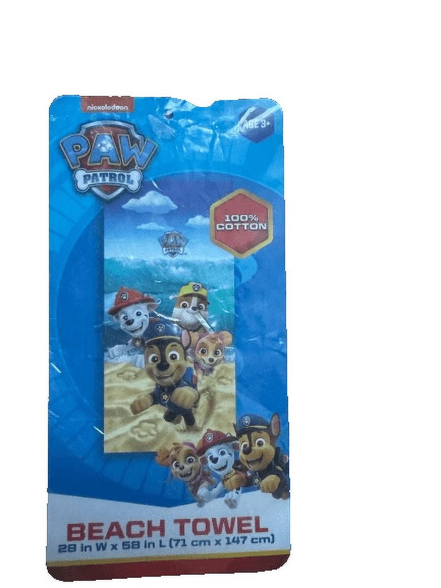 Paw Patrol Beach Towel  28in x 5 8in for kids .