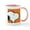 White/Pink Inside, variant on CafePress - Fresh Orange Snoopy Mug - 11 oz Ceramic Mug - Novelty Coffee Tea Cup