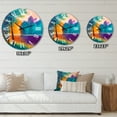 thumbnail image 4 of Designart 'Colorful River Between The Trees During Twilight' Traditional Wall Clock, 4 of 5