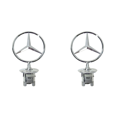 thumbnail image 1 of Insignia Con Símbolo Cromado Adorno para Capó Mercedes W124 W202 W203 W204, 1 of 4