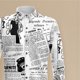 thumbnail image 3 of Camisa térmica de manga larga con estampado de periódico, unisex, estilo festivo, talla XXXXXL, para uso diario, 3 of 5