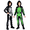 black, variant on AoDai Children's luminous skeleton one-piece costume - Halloween character costume with hooded skeleton cosplay outfit - party performance attire