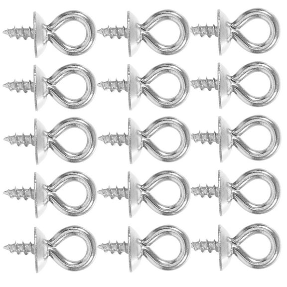 NIAIZEK Stainless Steel Small Screw Eye Pins for Necklace Making and Jewelry Projects, 50 Pieces