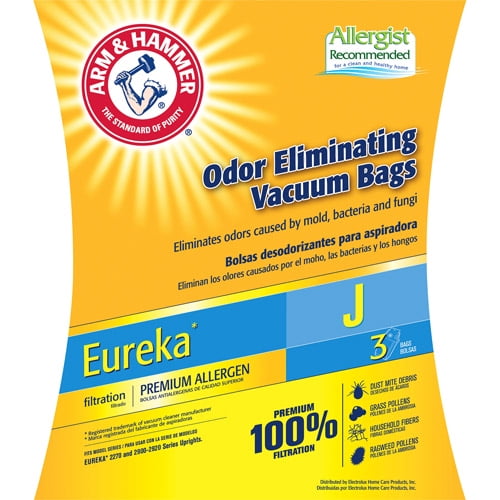 Arm & Hammer 3-Pack Odor Eliminating Vacuum Bags, Eureka J ™ Premium Allergen