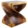 thumbnail image 2 of Strata Furniture 15x20" Rectangle Wood Twist-side Stool/Table in Walnut, 2 of 8