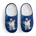 thumbnail image 3 of Ghostbusters Stay Puft Kid's Cotton Slippers Winter Warm Soft Plush Slippers with Rubber Sole Non-Slip Indoor Outdoor Slip on Shoes Fluffy House Slippers For Boys Girls Teen, 3 of 8