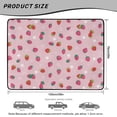 thumbnail image 7 of Yuyamidu Pink Strawberry Rear Trunk Cargo Liner 29" x 39", Non-Slip Trunk Floor Mat for Sedans SUVs Trucks, All Weather Easy Clean Auto Interior Accessory, 7 of 7