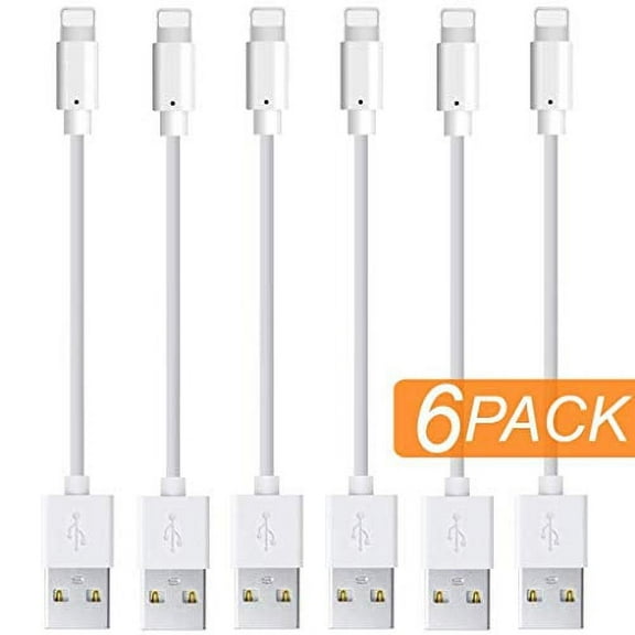 CuWire 8" White Fast Charging & Data Syncing Lighting Cables 8 Pack