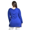 thumbnail image 3 of Blusa New York de manga larga Roman Fashion /Tallas Extras, 169 (Azul rey) azul 38, 3 of 5