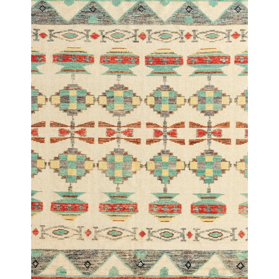 Ahgly Company Machine Washable Indoor Rectangle Abstract Khaki Gold Area Rugs, 8' x 10'