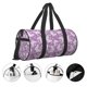 thumbnail image 3 of Balery Purple Butterflies Floral Bolsa de Gimnasio para Mujeres y Hombres, Bolsa de Viaje Impermeable, Bolsa de Fin de Semana con Compartimento para Zapatos y Bolsillo Húmedo, 3 of 6