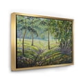 thumbnail image 3 of Designart 'Bushes and Pine Trees In The Forest I' Lake House Framed Canvas Wall Art Print, 3 of 5