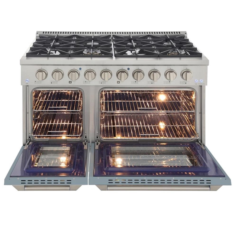 Pemberly Row 48" 6.7 cu. Dual Fuel Range for Natural Gas in Light Blue