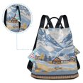 thumbnail image 5 of FORMRS Women's Travel Backpack Purse Anti-Theft Hidden Pockets Casual Shoulder Bag, Winter Mountain, 5 of 7