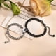 thumbnail image 2 of Pulseras para parejas: regalos para relaciones a larga distancia, pulseras de acero inoxidable con forma de corazón y rompecabezas para mujeres, hombres, pulseras para él y ella, juego para novio, nov, 2 of 4
