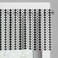 thumbnail image 3 of Ambesonne Abstract Geometry Valance Pack of 2, Rhombus Grids, 54"X12", Charcoal Grey White, 3 of 5