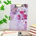 thumbnail image 5 of FMSHPON Roses Butterfly Floral Clipboard Hardboard Wood Nursing Clip Board and Pull for Standard A4 Letter 13x9 inches, 5 of 7