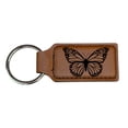 thumbnail image 2 of Keychain - Rectangle - Butterfly - Leather, 2 of 4
