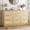 Natural Oak-9 Drawers, variant on Rattan Dresser for Bedroom with 9 Drawers, 60 Inch Chest of Drawers, Modern Wooden Dresser for Living Room, Entryway, Walnut