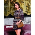 thumbnail image 2 of 992-10 Vestido Dama mangas de campana estampado multicolor Cklass 992-10, 2 of 2