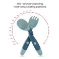 thumbnail image 2 of Toddler Utensils Baby Spoons Angle Head Lightweight Holding Utensils for Baby Good Habit Eating Training, 2 of 5