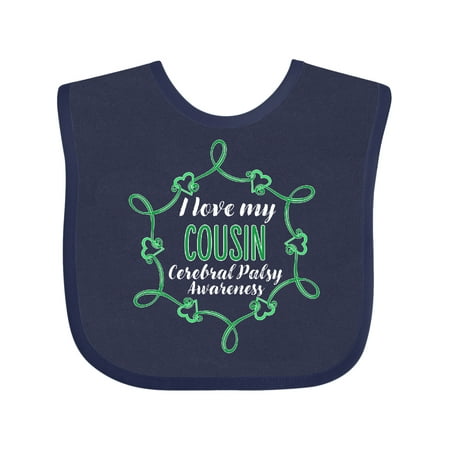 

Inktastic I Love My Cousin Cerebral Palsy Awareness Gift Baby Boy or Baby Girl Bib