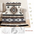 thumbnail image 5 of Brown Boho Blanket Soft Cozy Warm Throw Blanket for Couch, Plush Fuzzy Flannel Fleece Blankets for Sofa, Southwestern Ethnic Aztec Retro Geometric Bed Blankets Lightweight Gifts for Women, 40"x50", 5 of 9