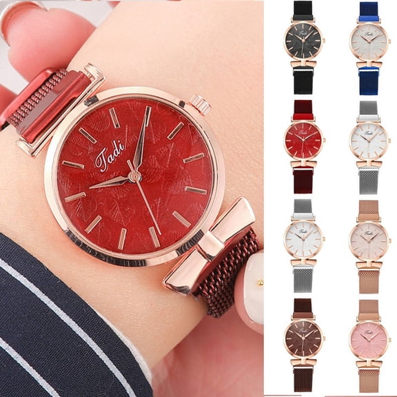Resicozy Rose Gold Watch for Women Mesh Strap Fashion CasualQuartz Ladies Watches Black#1