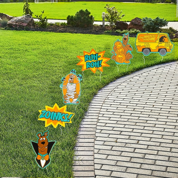 11" - 12" Scooby-Doo! Halloween Corrugated Plastic Yard Signs - 6 pieces