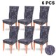 thumbnail image 1 of Paquete de 6 fundas protectoras para sillas de comedor cortas, extraíbles, lavables y elásticas, para hotel, comedor, ceremonia, banquete, boda Xemadio 2034663-2, 1 of 9