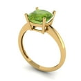 thumbnail image 2 of Clara Pucci 14K Yellow Gold 2.5ct Peridot Solitaire Ring for Women, 2 of 7