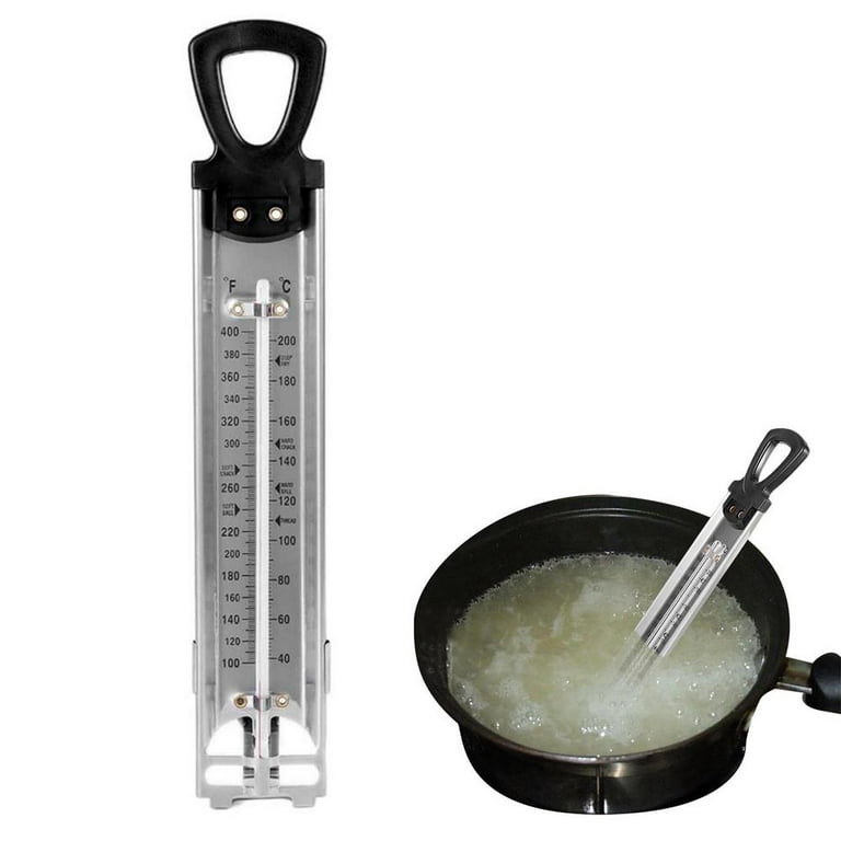 Famure Sugar & Candy Thermometer Stainless Steel Deep Fry Thermometer for  Food with Hook & Pot Clip Kitchen Thermometers & Timers for Cooking Baking  pretty good 