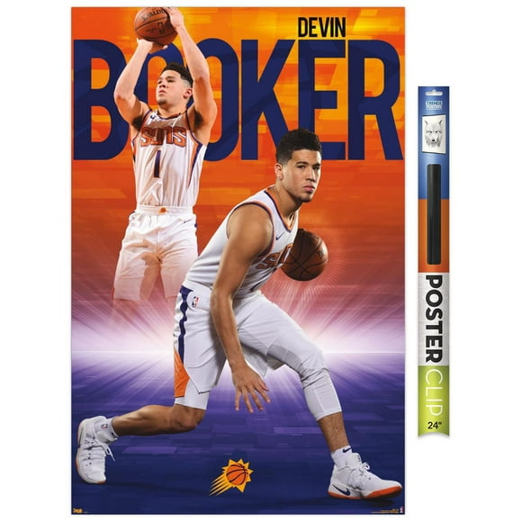 NBA Phoenix Suns - Devin Booker 18 Wall Poster, 22.375" x 34" Framed