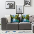 thumbnail image 2 of BANET  Blue Natural Jungle Throw Pillow Covers,River Decorative Pillow Covers Digital Printing Blended Fabric for Couch Sofa Bed Invisible Zipper  12x12in, 2 of 7