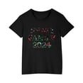 thumbnail image 4 of Xihbxyly Camiseta Navideña Informal de Manga Corta, Tejido Suave y Transpirable, Diseño Moderno de Mangas Abullonadas, Ideal para Pantalones Cortos, Vaqueros y Faldas, Ideal para Uso Diario, Fiestas, 4 of 4