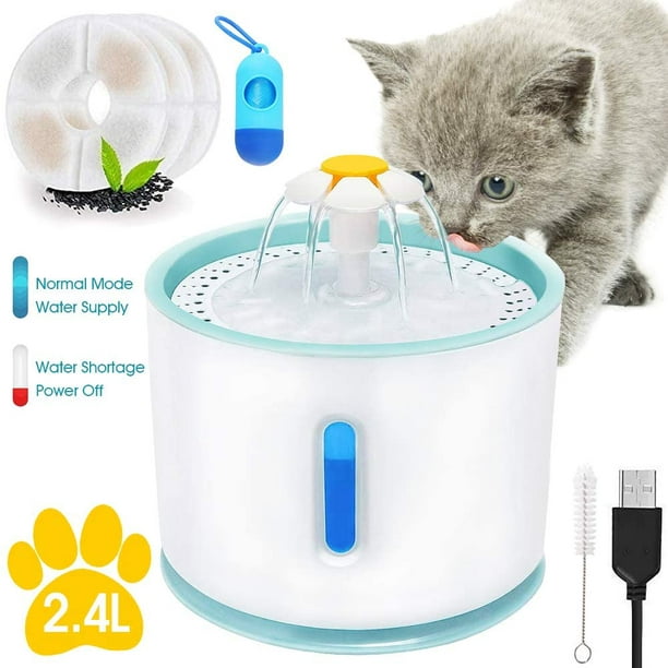 Acheter Fontaine à eau automatique pour chat de compagnie, pompe  silencieuse, adaptateur d'alimentation